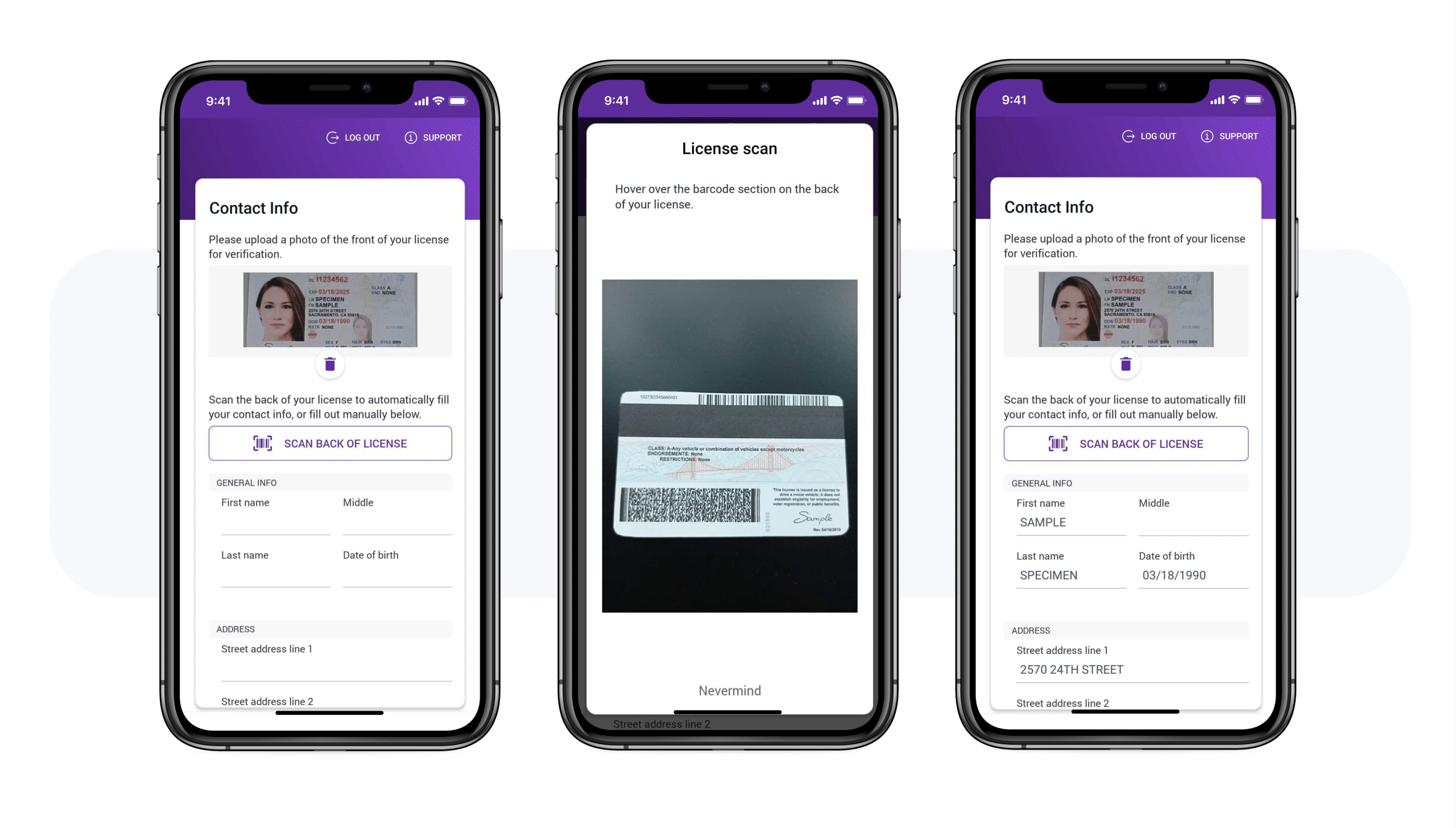 pico app scanning screen