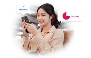 Pie Vat logo in the image, with a satisfied user interacting with Microblink products, showcasing a seamless experience.