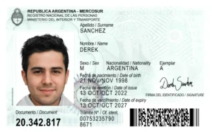 example of Argentina ID