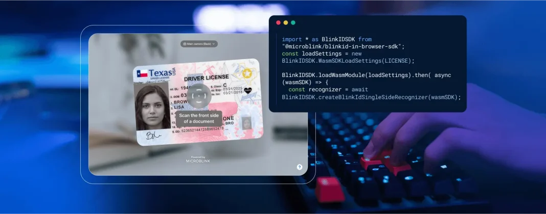 دمج مسح الهوية واستخراجها في تطبيقات الويب باستخدام BlinkID SDK