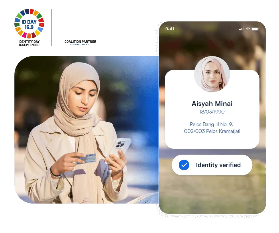 Success message on the phone after successfully scanning a personal ID.