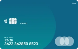 Image showing a sample credit card used for demonstration purposes.