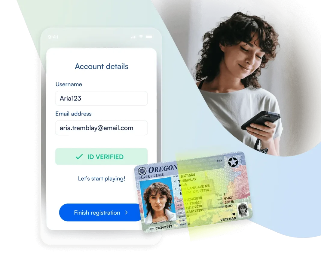 Image showing account details with a verified personal document and a prompt to complete registration