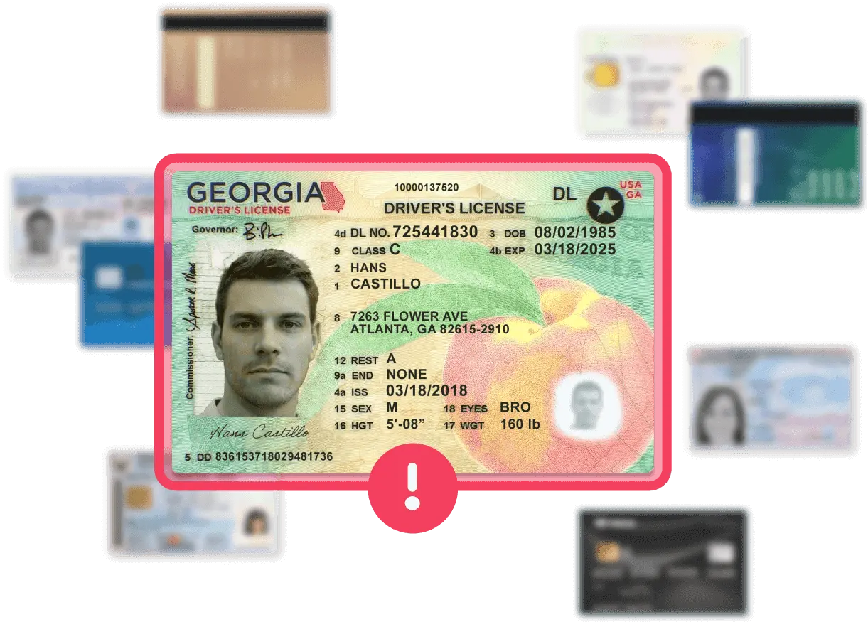 Microblink application alert showing 'Fraud detected' message.