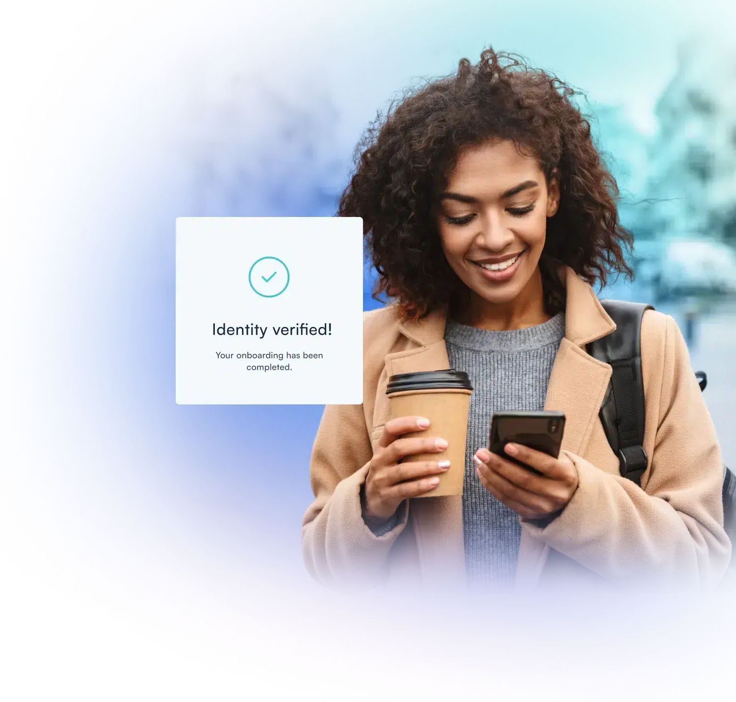 <strong>Verify identities instantly.</strong> Stop fraud before it starts.